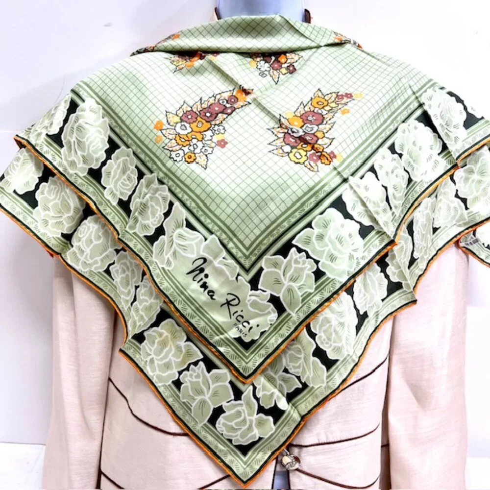 Unused-NINA RICCI PARIS  SILK SCARF   30